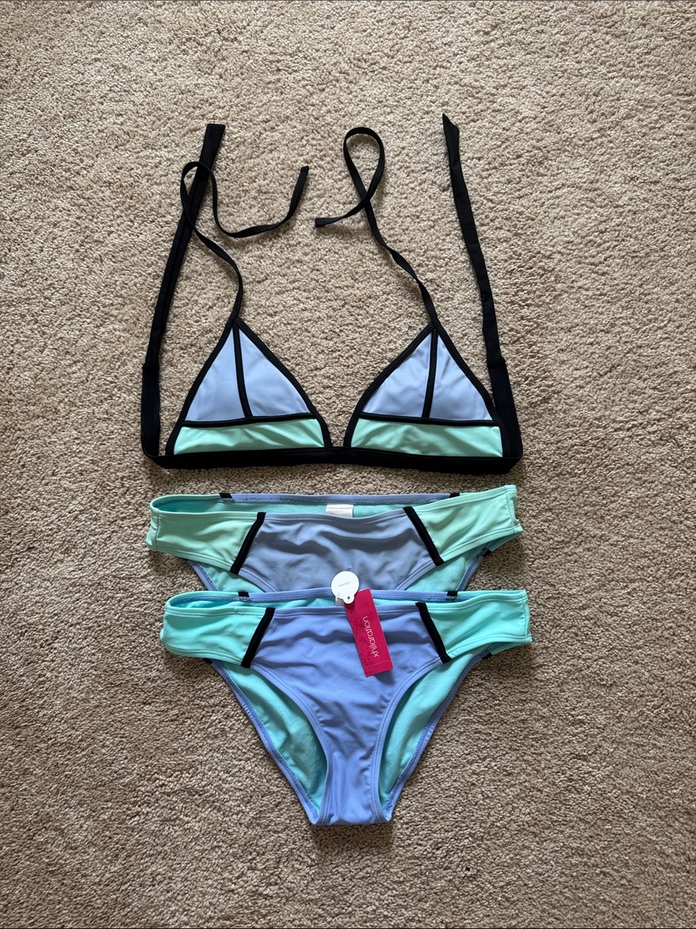 Colorblock Triangle Bikini
